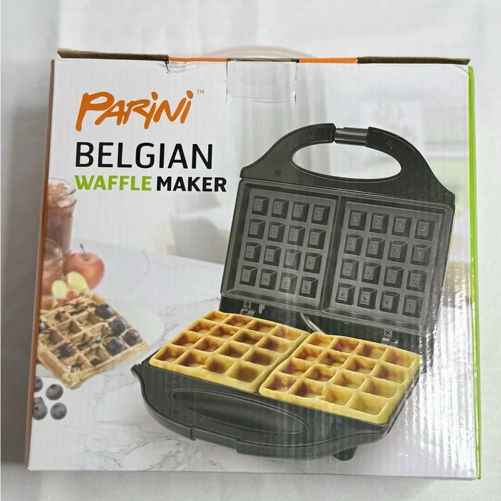 Parini Cool-Touch Belgian Roast Waffle Baker Maker AK-C008 Silver New